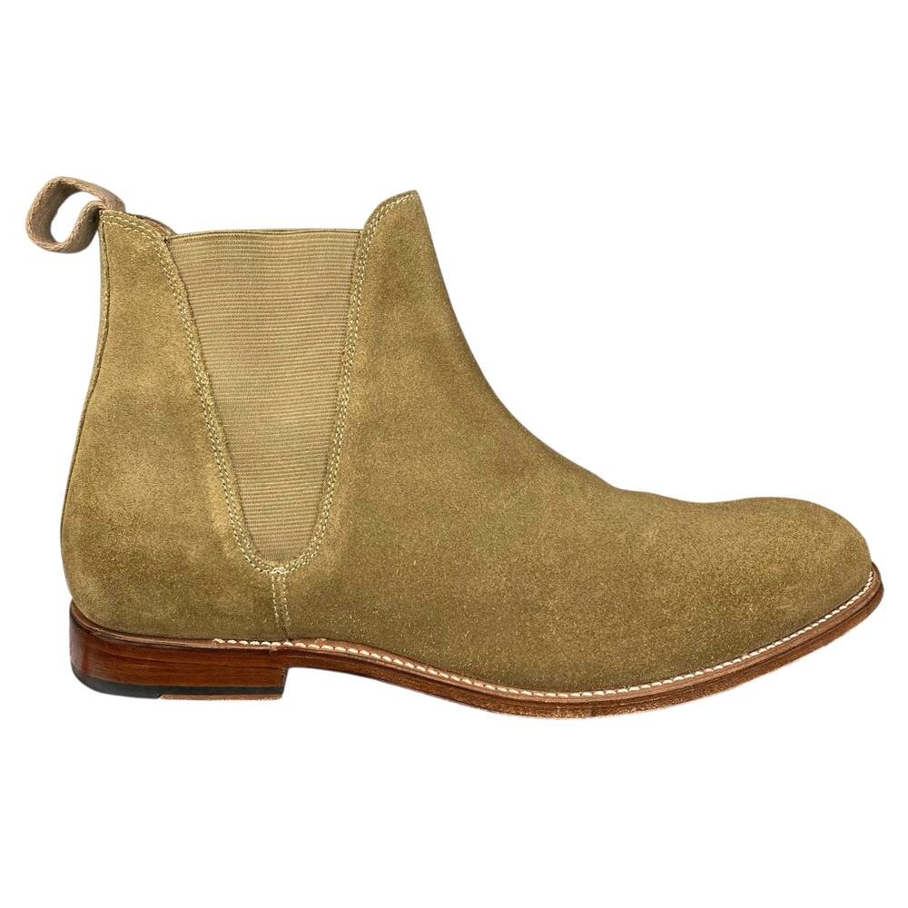 Grenson Men’s Nolan Made In England Tan Suede Chelsea Boot Size 9 US 10
